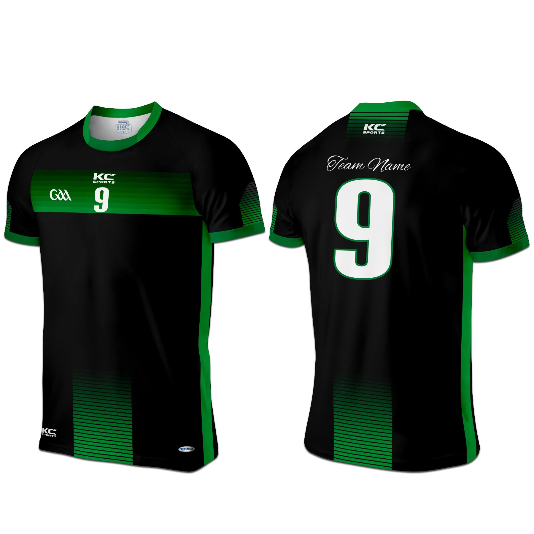 Green and Black Team Logo - KCS Jersey Design 47 (Green Black)