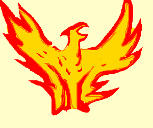 Flaming Birds Logo - flaming bird drawing by Taynan - Drawception