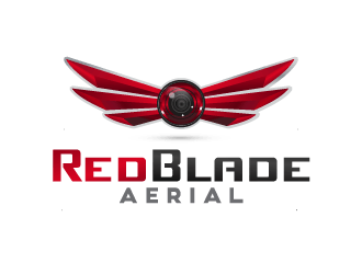 Red Blade Logo - Red Blade Aerial logo design - 48HoursLogo.com