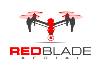 Red Blade Logo - Red Blade Aerial logo design - 48HoursLogo.com