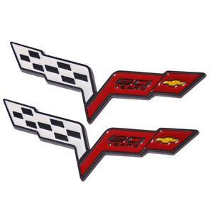 Spiral Car Logo - Car Truck 3D Chrome Crossed Flags Emblem Logo Chevy For Chevrolet ...