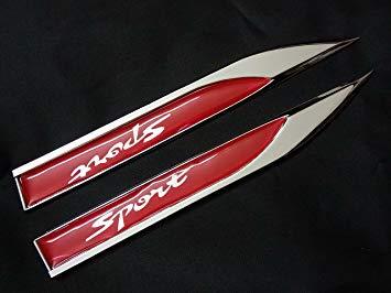 Red Blade Logo - FLYCONN-2pcs/set Fender Side Sports Logo Decal Knife Badge Sticker ...
