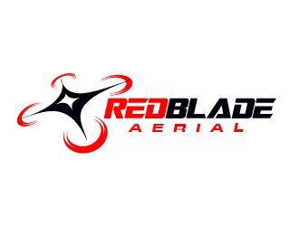 Red Blade Logo - Red Blade Aerial logo design - 48HoursLogo.com