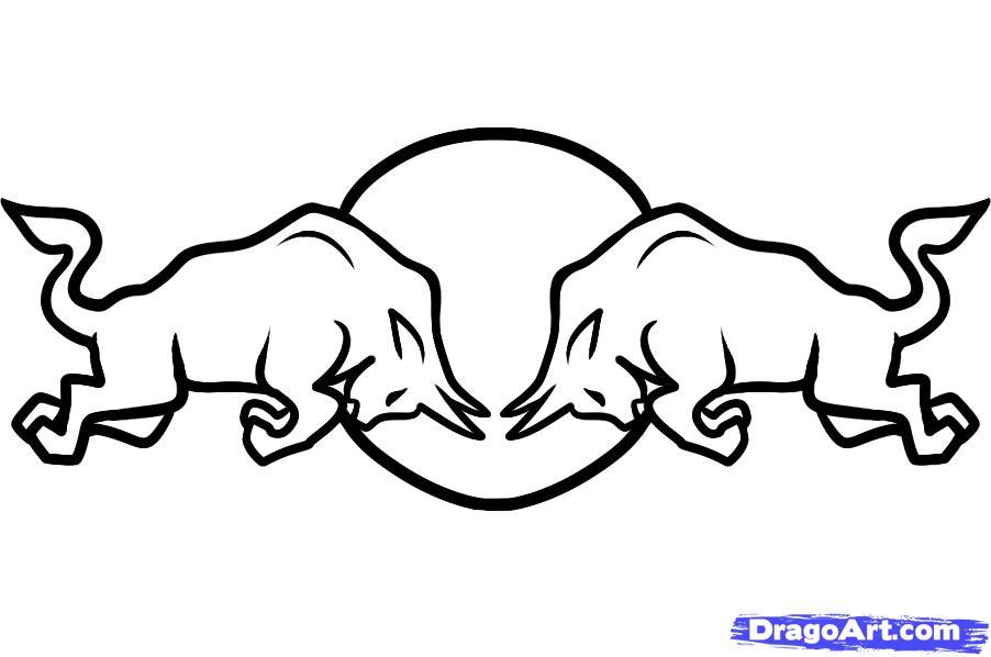Outline of the Red Bull Logo - Cool Lamborghini Logos Outline - Clipart & Vector Design •