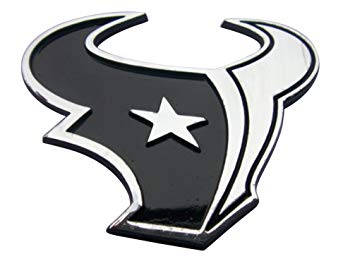Black Texans Logo - Amazon.com: Houston Texans Metal Auto Emblem: Automotive