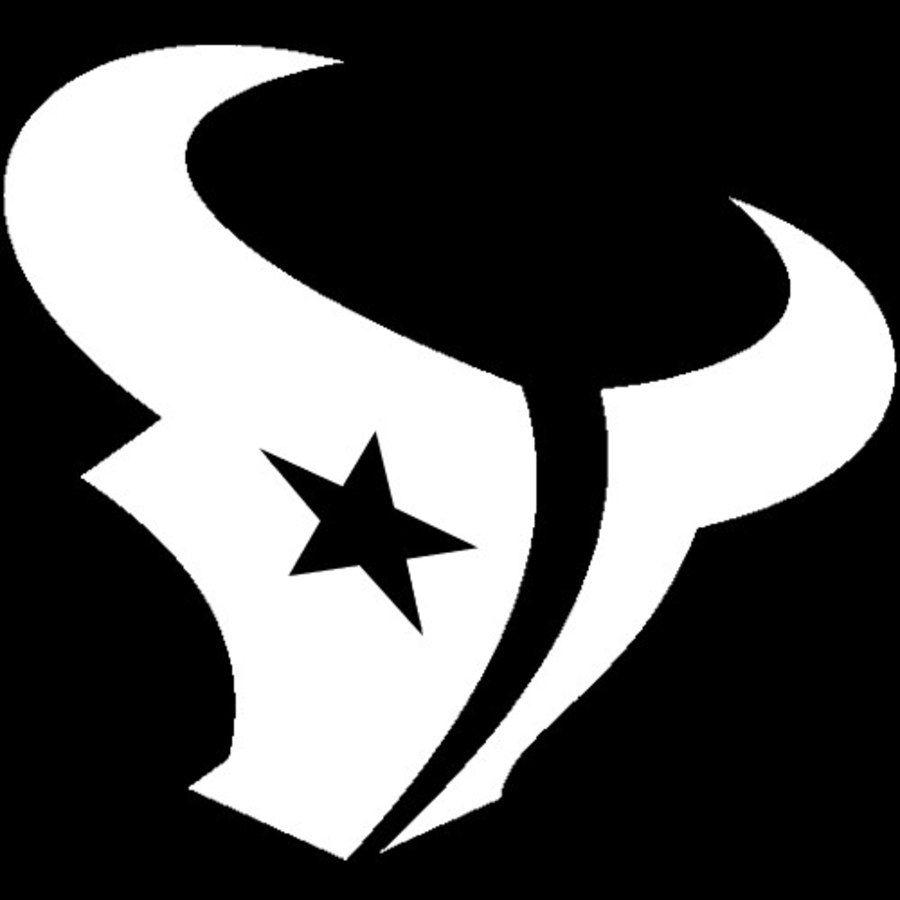 Black Texans Logo - Houston Texans 8x8 White Team Logo Decal