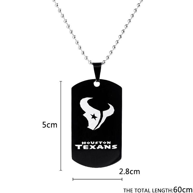 Black Texans Logo - Classic Houston Texans Logo Black Stainless Steel Military Army Tags ...
