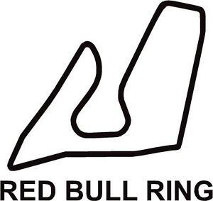 Outline of the Red Bull Logo - x2 Red Bull Ring Circuit Race Track Outline Vinyl Decals Stickers ...