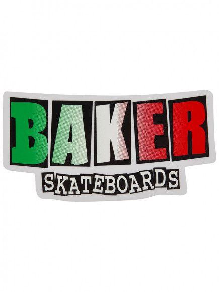 Red Green White Logo - Baker Brand Logo Green/White/Red Sticker
