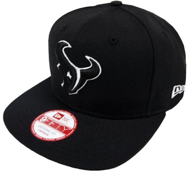 Black Texans Logo - Era NFL Houston Texans Black White Logo Snapback Cap 9fifty Limited ...