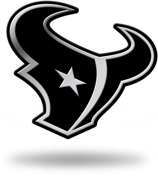 Black Texans Logo - Rico NFL Houston Texans Chrome Finished Auto Emblem 3D Sticker