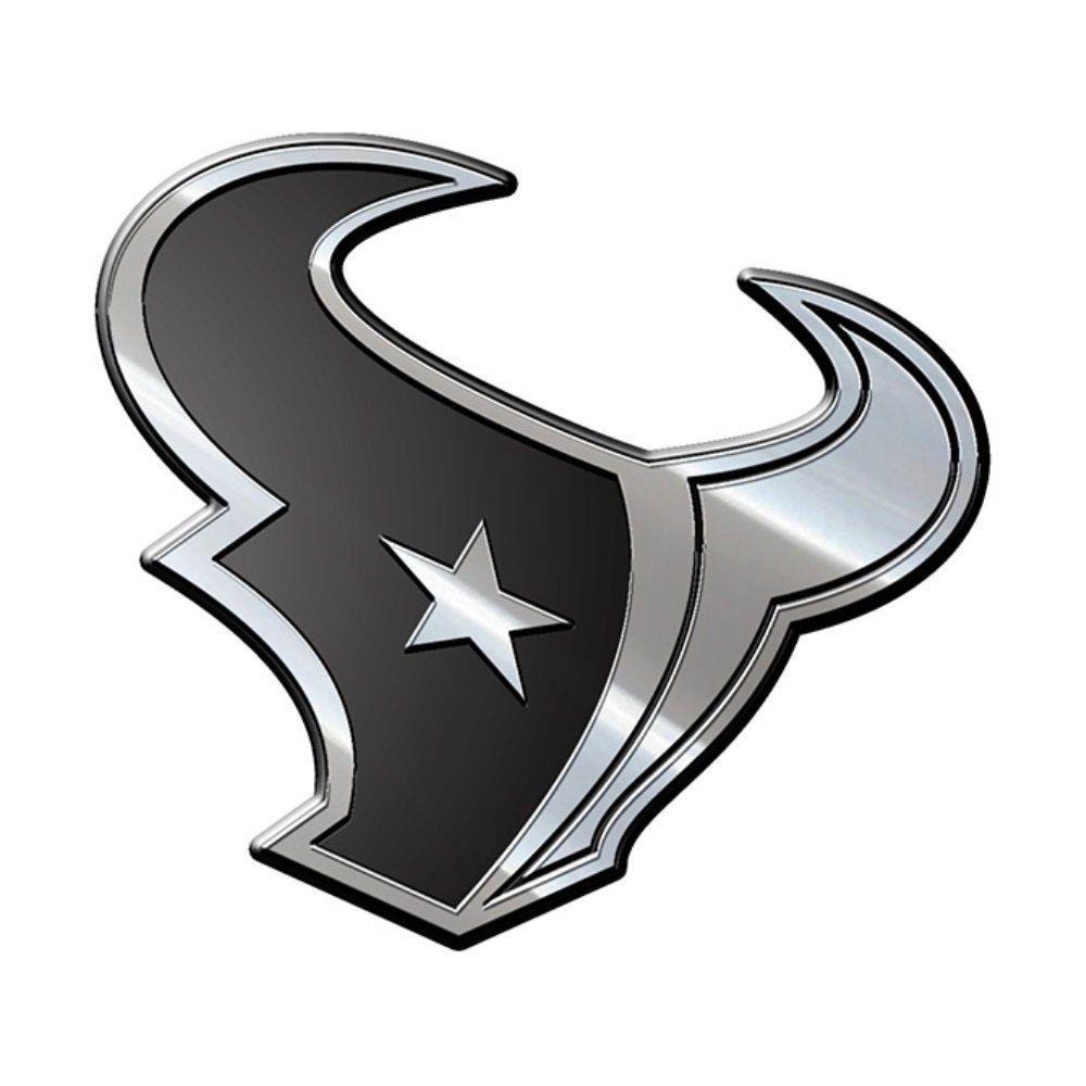 Black Texans Logo - NFL Houston Texans Metal Emblem