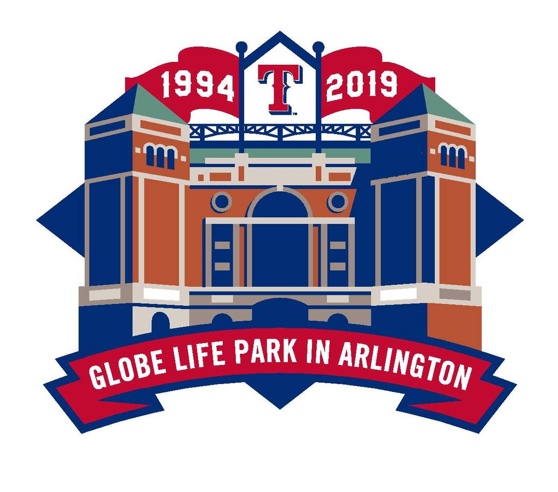 Texas Rangers Logo - Texas Rangers: Logo for final Globe Life Park season. Fort Worth
