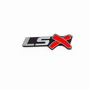 454 Logo - 1pc) Chevy LSX Chrome Silver Red Emblem Camaro Corvette - LS 350 376 ...