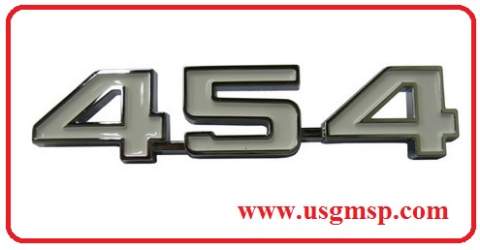 454 Logo - 69 70 Camaro / Chevelle Emblem 454 Fender (ea), US GM Service Parts