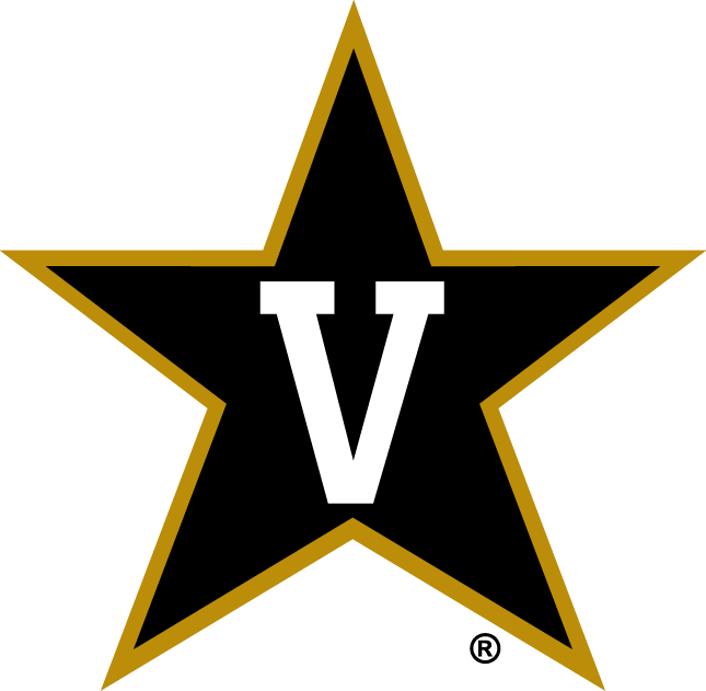 V College Logo - Vanderbilt Commodores Primary Logo (2008) serif V on a black