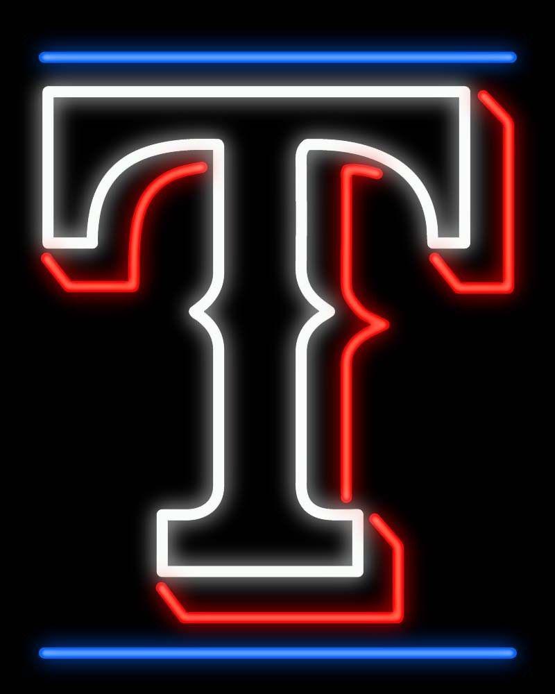 Texas Rangers Logo - Texas Rangers Icon Logo MLB Neon Sign
