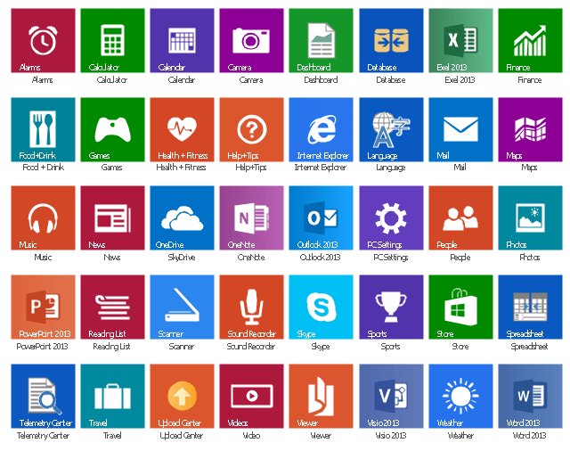 Microsoft Windows App Logo - Windows 8 apps - Vector stencils library | Windows 8 apps - Vector ...