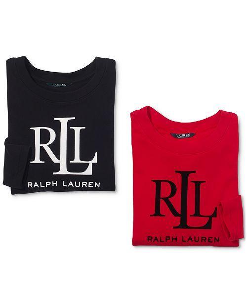 Ralph Lauren Logo - Lauren Ralph Lauren Logo-Print Sweatshirt - Tops - Women - Macy's