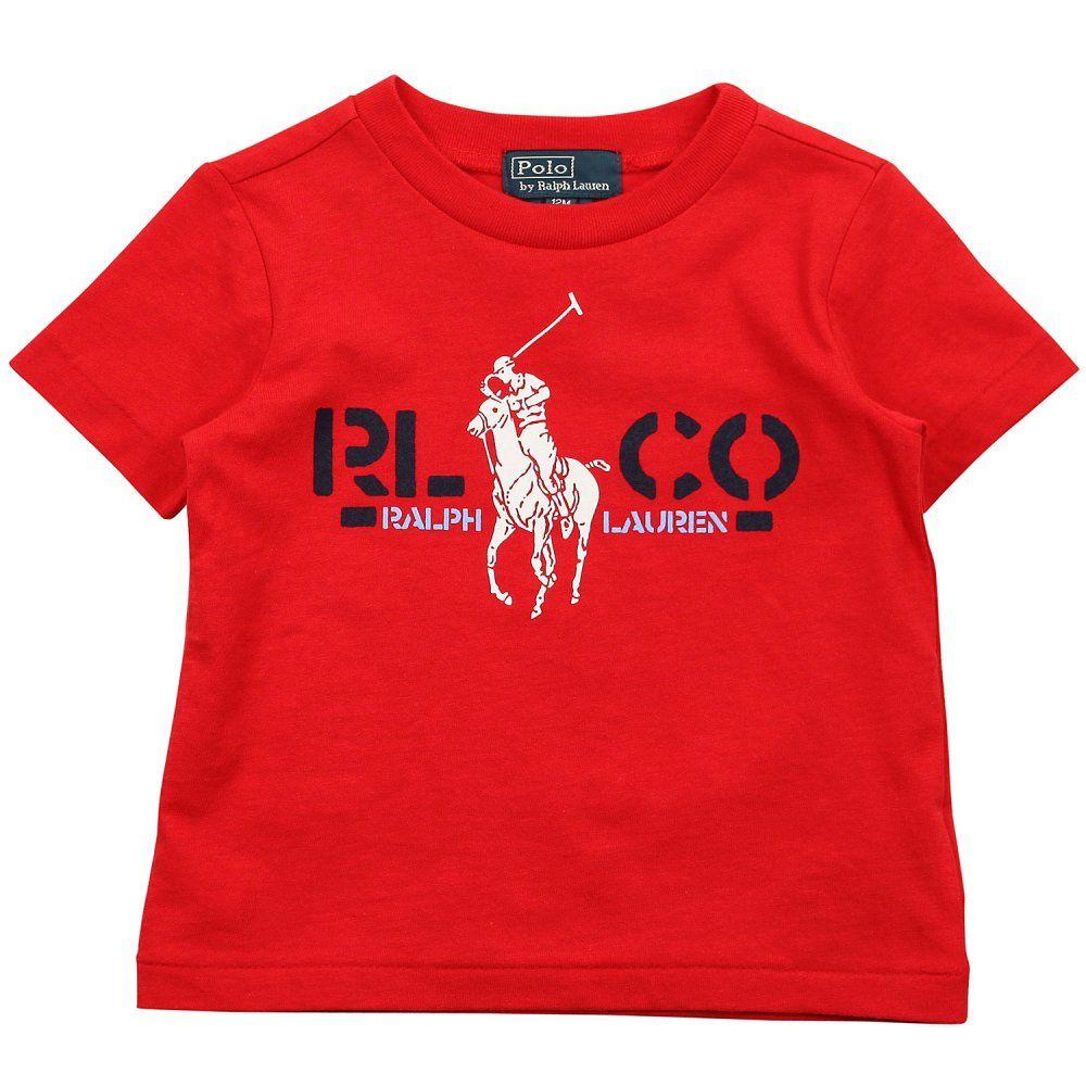 Ralph Lauren Logo - Ralph Lauren Red Large Polo Logo T Shirt Red - Boys from Designer ...