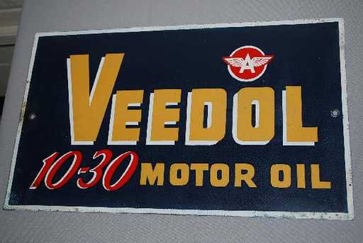 Flying Motor Logo - 84: Veedol 10-30 Motor Oil with Flying A logo, SST sig