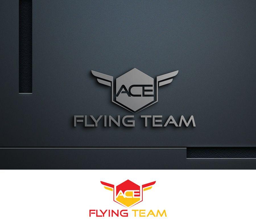 Flying Motor Logo - Bold, Professional, Aviation Logo Design for ACE Flying Team