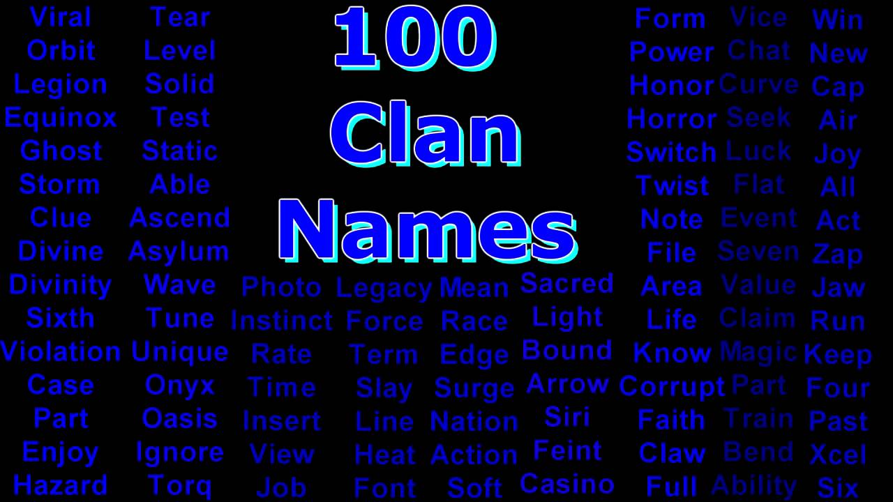 Cool Fortnite Clan Names Youtube - Roblox Generator For ...