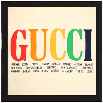 New Gucci Logo - Gucci White Silk Scarves & Wraps For Women - ShopStyle UK