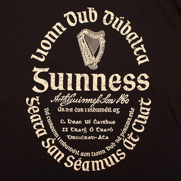 Guinness Beer Logo - Guinness Beer Irish Gaelic Label T-Shirt | WearYourBeer.com