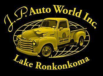 Classic Auto Shop Logo - JP Auto World. Auto Repair Shop. Lake Ronkonkoma, NY