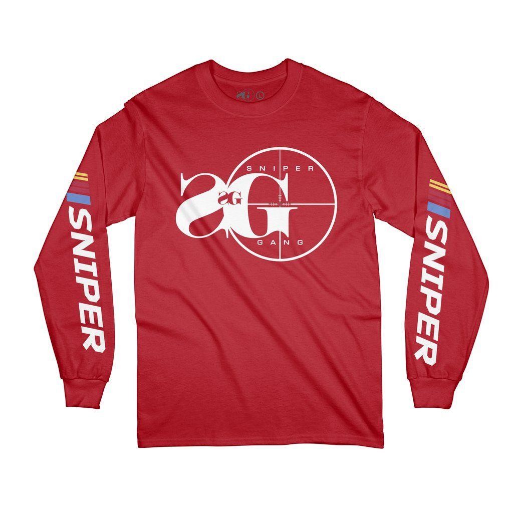 Sniper Gang Kodak Logo - Sniper Gang Logo NASCAR LS (Red) – Sniper Gang Apparel