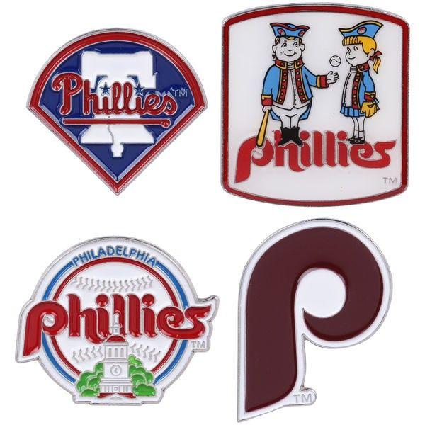 Philadelphia Phillies Team Logo - Aminco Philadelphia Phillies Team Logo Evolution Pin Set Official