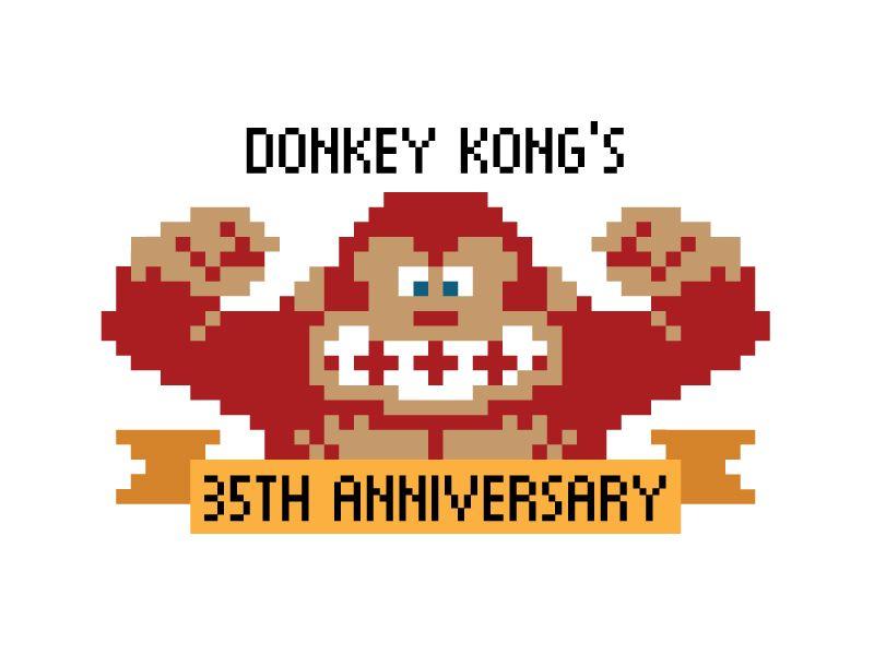 Donkey Kong Logo - Donkey Kong's 35th Anniversary by Anthony Firetto | Dribbble | Dribbble