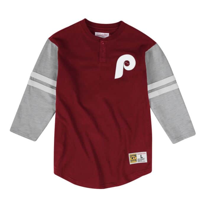 Philadelphia Phillies Team Logo - Team Logo Henley Philadelphia Phillies Mitchell & Ness Shirts