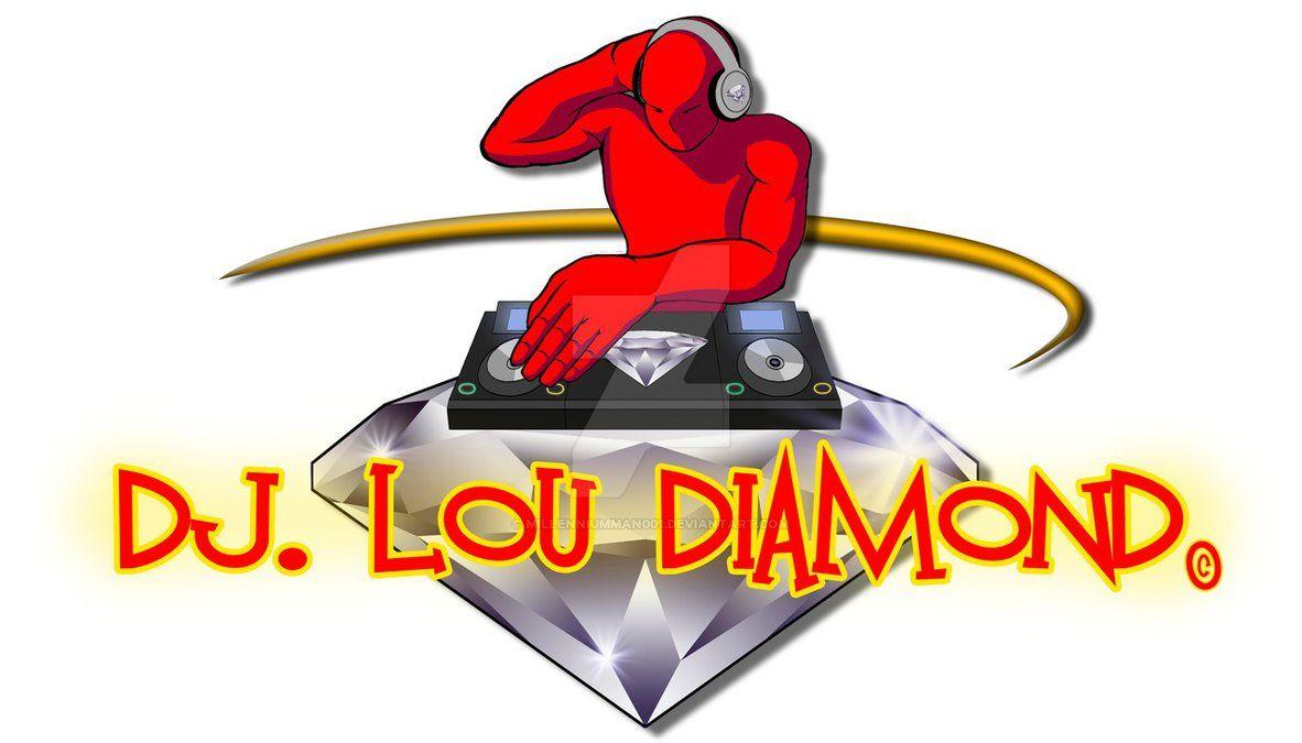 Cartoon Diamond Logo - DJ Lou Diamond logo design