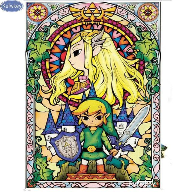 Cartoon Diamond Logo - 5d Diamond,Mosaic embroidery Legend Of Zelda Logo Game Movie,diamond ...