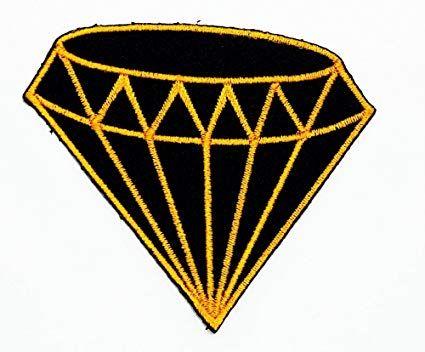 Cartoon Diamond Logo - MNC Patch Black Diamond Gemstone Patch Iron On Sew On