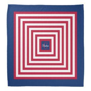 In White with Blue Square Logo - Red White Blue Bandanas & Handkerchiefs | Zazzle.co.uk