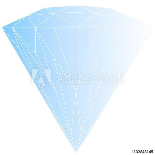 Cartoon Diamond Logo - Blue Diamond Vector Illustration Logo Poster Animation Cartoon