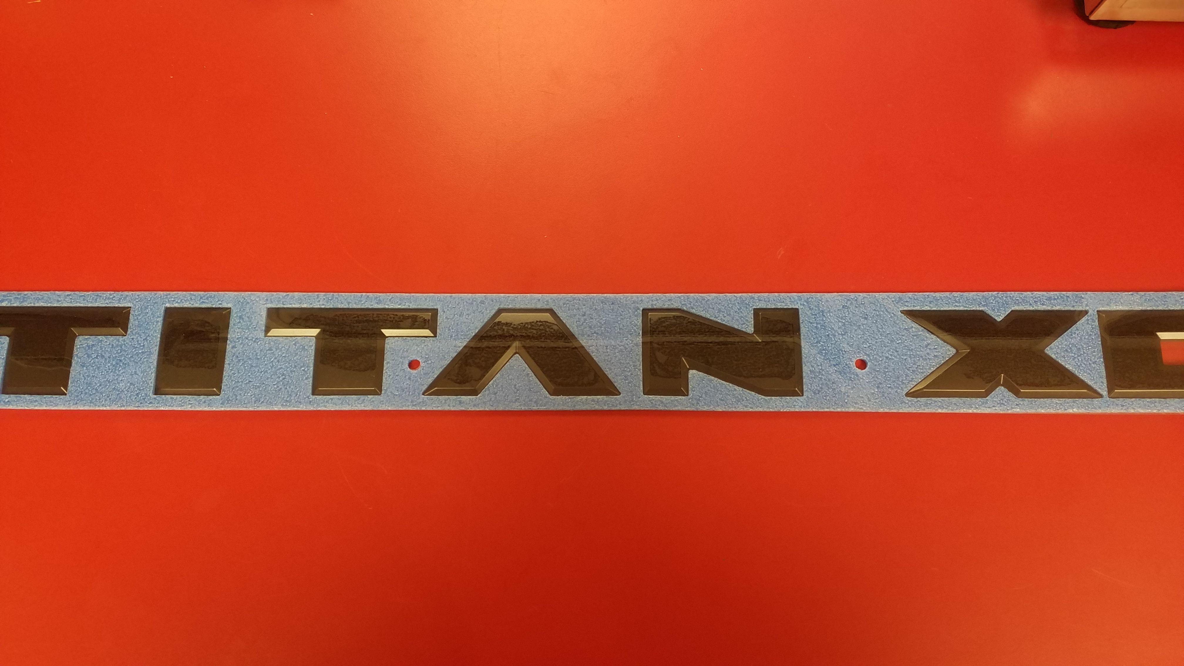 Nissan Titan Logo - Emblem (Pair) - Genuine OEM Nissan Titan XD - Midnight Edition ...