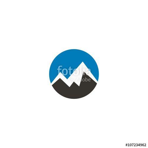 Round Mountain Logo - round circle mountain icon logo