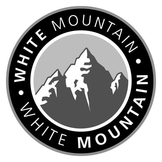 Round Black and White Mountain Logo - White Mountain Games Logo > SwearingDad Design