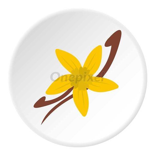 Vanilla Circle Logo - Vanilla pods and flower icon circle - 4117607 | Onepixel