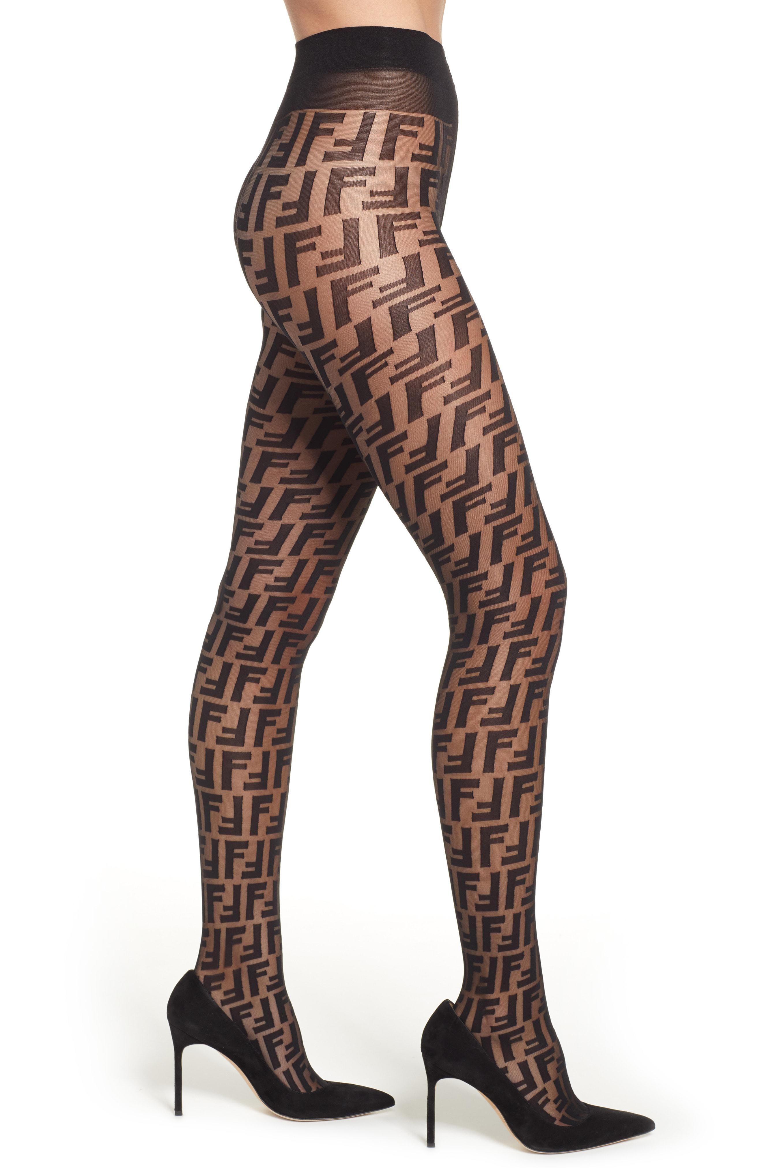 Double F Logo - Lyst Double F Logo Tights in Brown
