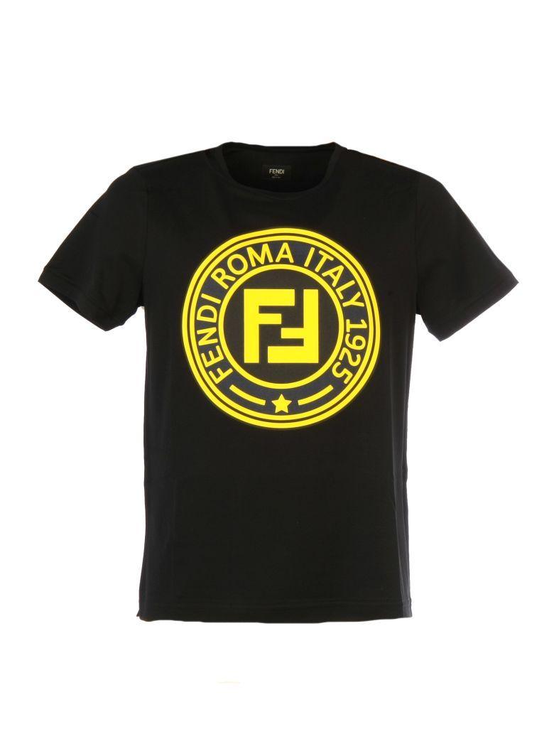 Double F Logo - Fendi Men's Clothing F0qablack Fendi Double F Logo T Shirt 100