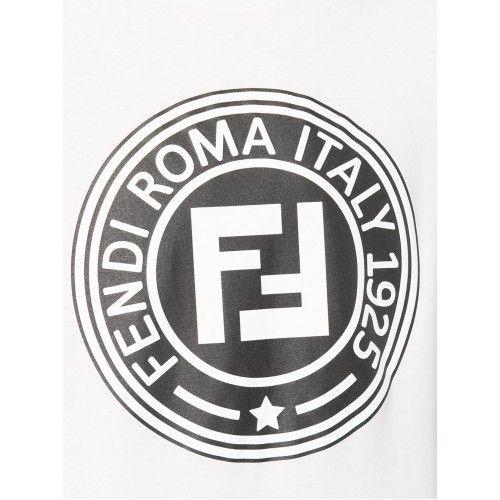 Double F Logo - Fendi Double F logo Tshirt FAU5 NUVOLA FY0894A4PP YCUIHJC
