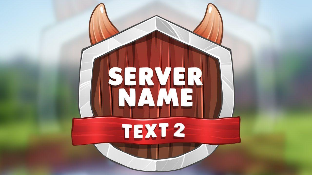 Red Server Logo - Minecraft Server Logo Template - 
