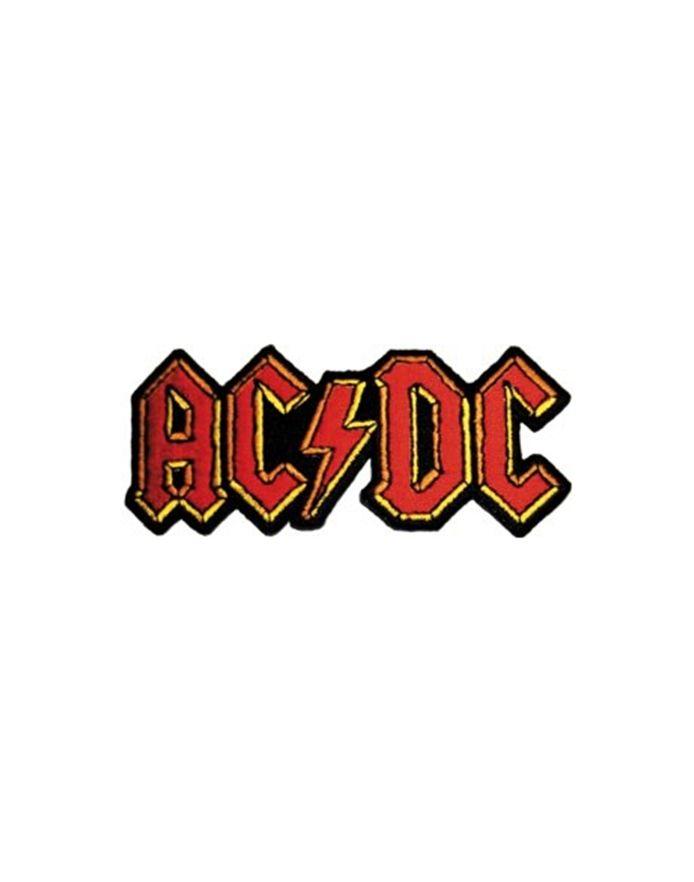 Lightning Bolt Band Logo - Red Logo with Lightning Bolt-AC/DC Rock Band Patches ...