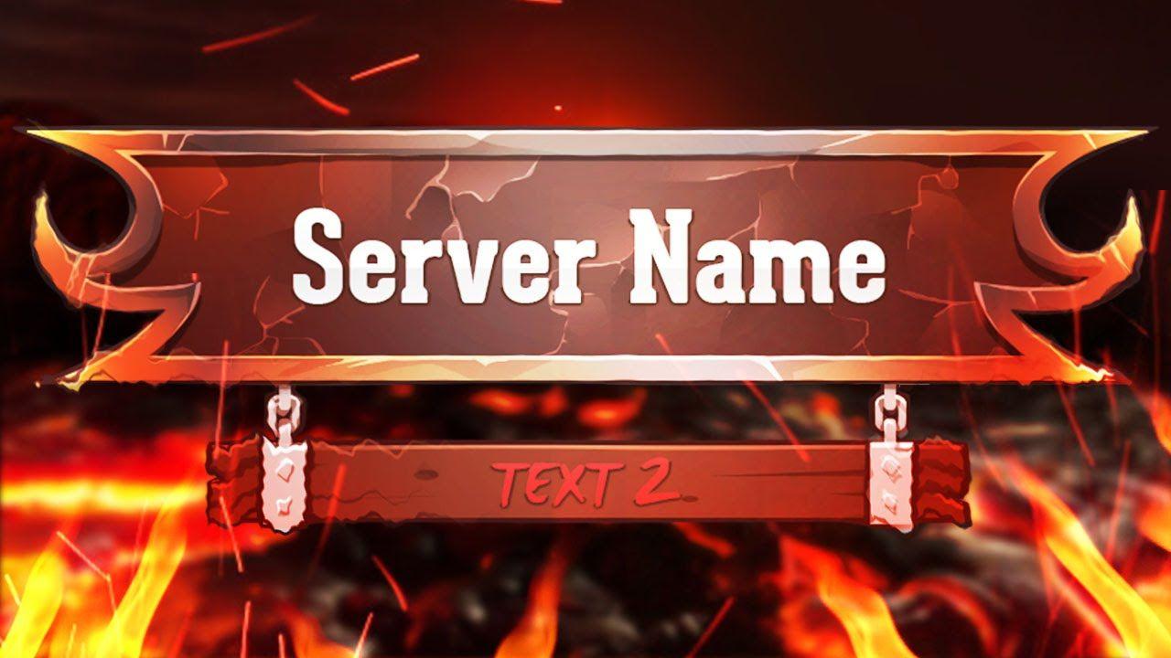 Red Server Logo - Minecraft Server Logo Template