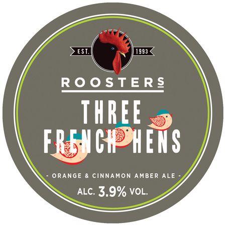 Rooster with Three Logo - Buy Rooster's Brewing Co. Three French Hens £71.00. Buy Beer online